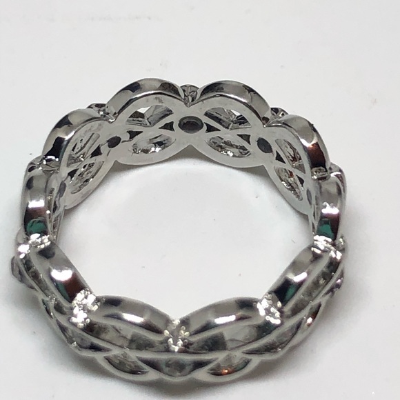 .925 Open Weave with CZs Ring - Picture 5 of 7